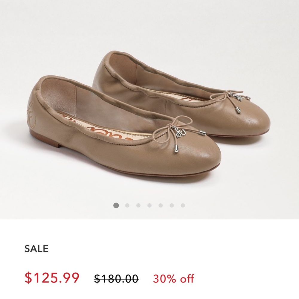 Sam Edelman Taupe Ballet Flats